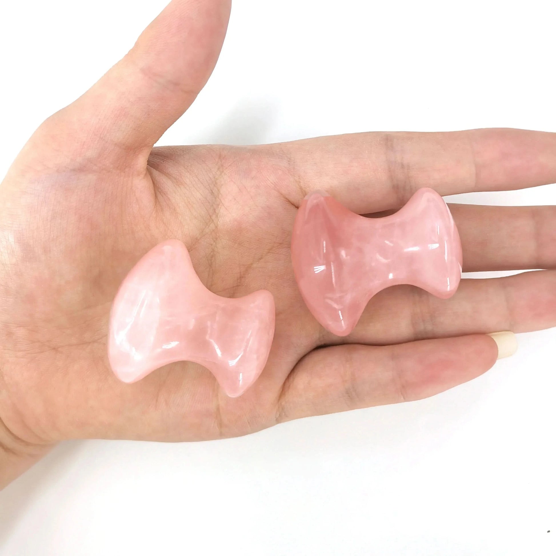 Natural Rose Quartz Jade Mushroom Facial Massage Stone Gouache Scraper Face Massager Gua Sha Board Skin Care Face Lifting Tool - M & M Global