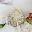 Japanese high-capacity single-shouldered slouch bag for schoolgirls, carry-on canvas messenger bag, Japan and South Korea - M & M Global