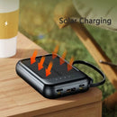 Solar Power Bank Built 4 Cables Portable Charger External Spare Battery Mini Powerbank with LED Light for IPhone Xiaomi Huawei - M & M Global