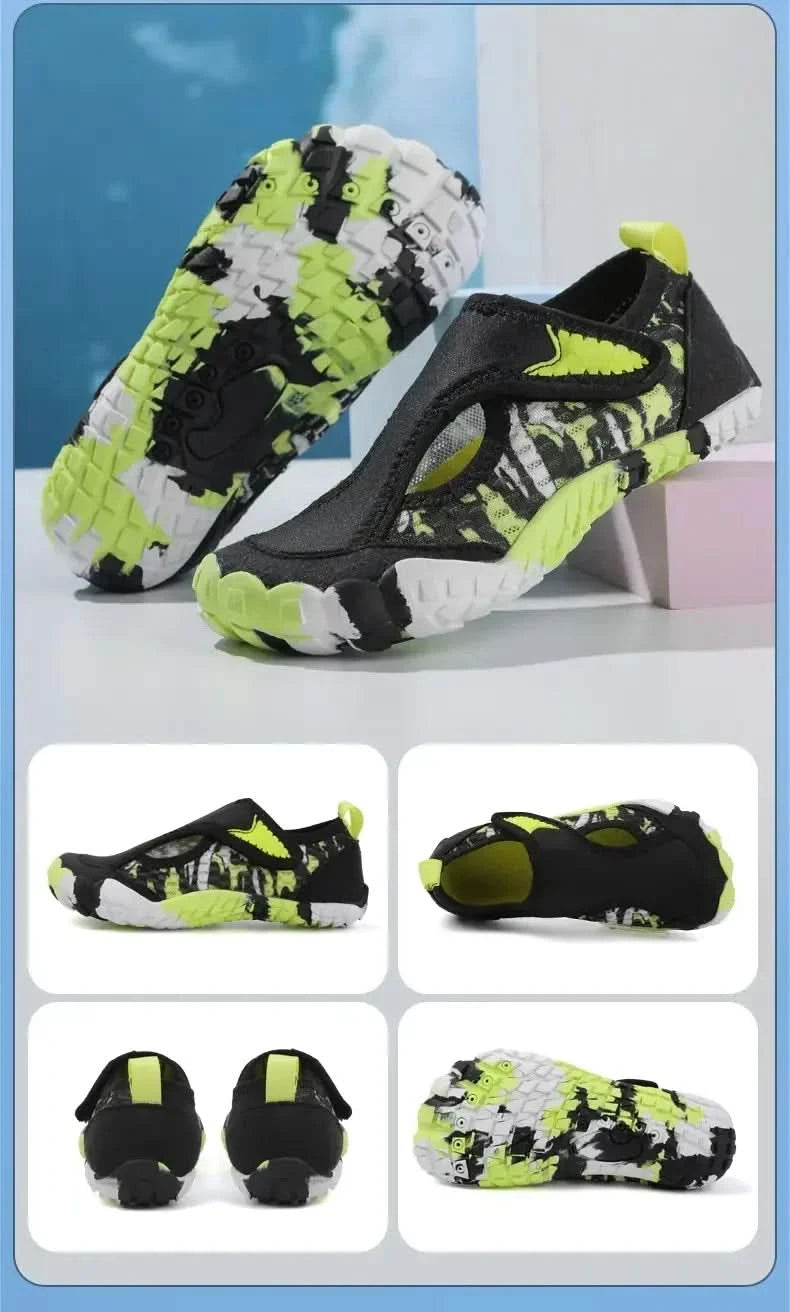 Swimming Beach Sneakers Children Diving Surfing Boating Wading Sports Shoes Kids Aqua Barefoot Water Shoes Quick-Dry Boys Girls - M & M Global