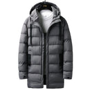 Puffer Jacket Men Thick Warm Winter Jackets Hooded Long Coats Fashion Casual Cotton Padded Parkas Man Outwear Clothing Top