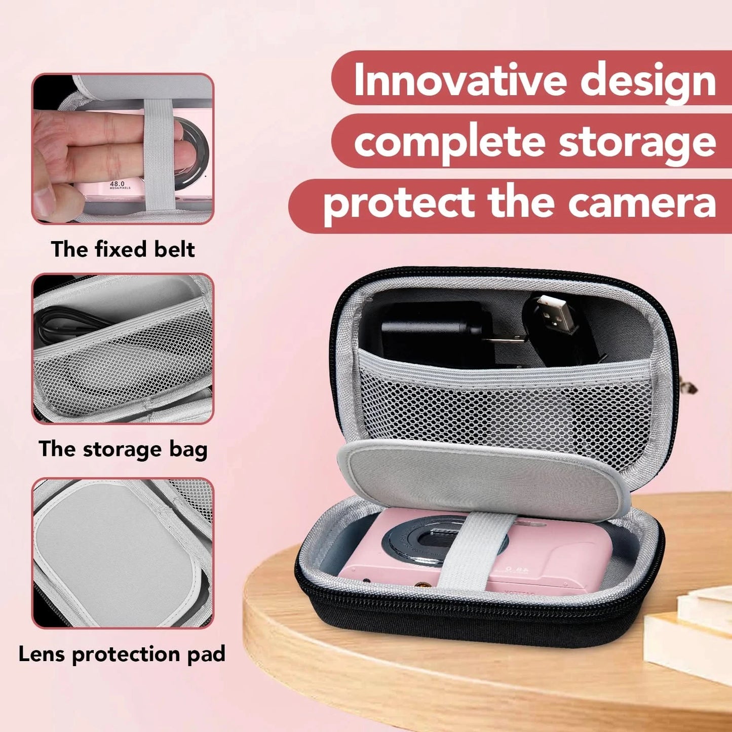 HD 1080P 2.4 inch digital Camera Rechargeable Cameras with 16x Zoom Compact Camera 44MP Cameras for kids Beginner Camera - M & M Global
