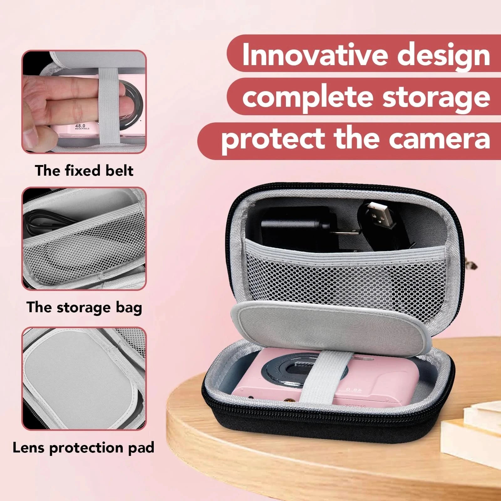 HD 1080P 2.4 inch digital Camera Rechargeable Cameras with 16x Zoom Compact Camera 44MP Cameras for kids Beginner Camera - M & M Global