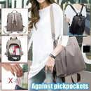 New fashion nylon solid color lightweight waterproof large capacity detachable shoulder strap multi functional women's backpack - M & M Global