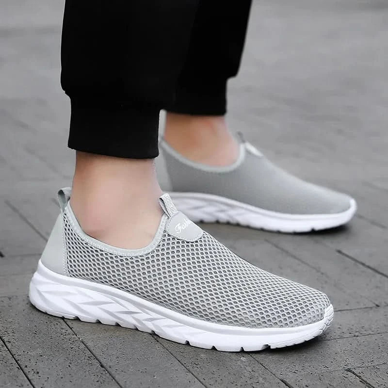 YRZL Mesh Loafers Men Casual Shoes Summer Lightweight Outdoor Male Walking Shoes Anti-slip Comfortable Slip on Loafers for Men - M & M Global