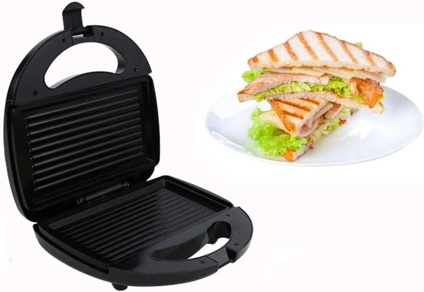 Sandwich Maker，Waffle Maker ， Electric Sandwich Maker ， Grill Panini Non Stick Pan Waffle Toaster Cake Breakfast Machine ， Barbe - M & M Global