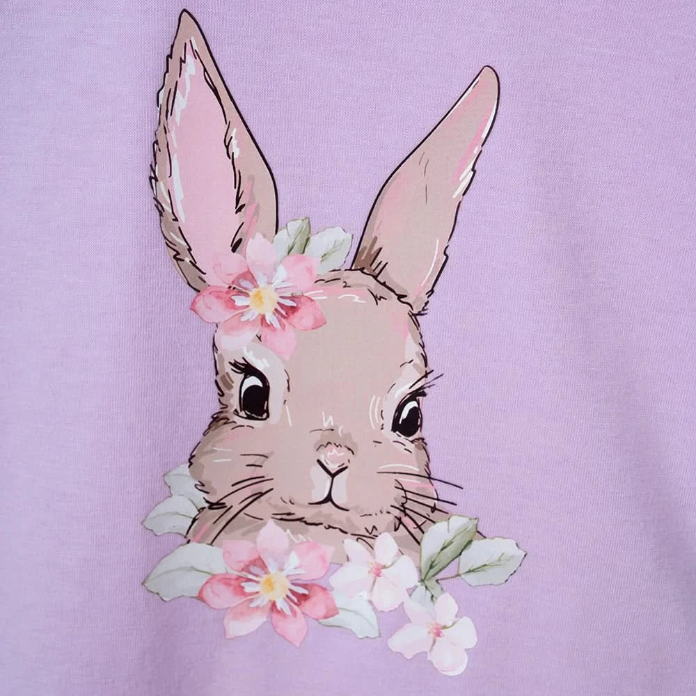 Hot Selling Children's Printed Summer Set Cute Rabbit Baby Boy And Girl Summer Clothing Children's Pure Cotton T-shirt Set - M & M Global