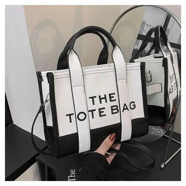 Hot Sale Of The Season New Women's PU Leather 3D Square Shoulder Bag Letter Tote Bag Color Block Fashionable Ladies Crossbody Ba - M & M Global