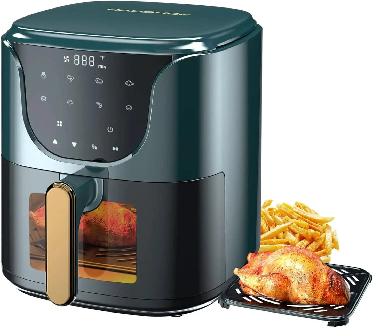 5.8 QT Air Fryer Small Oven, Digital Oil-Less Cooker Airfryer, 8 Presets Cooking Functions, Roast, Bake, Reheat, Cook Quikly wit - M & M Global