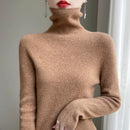 Autumn And Winter Knitted Pullover High-Neck Sweater, High-Elasticity, Fashionable And Comfortable Long-Sleeved Women's TopRY128