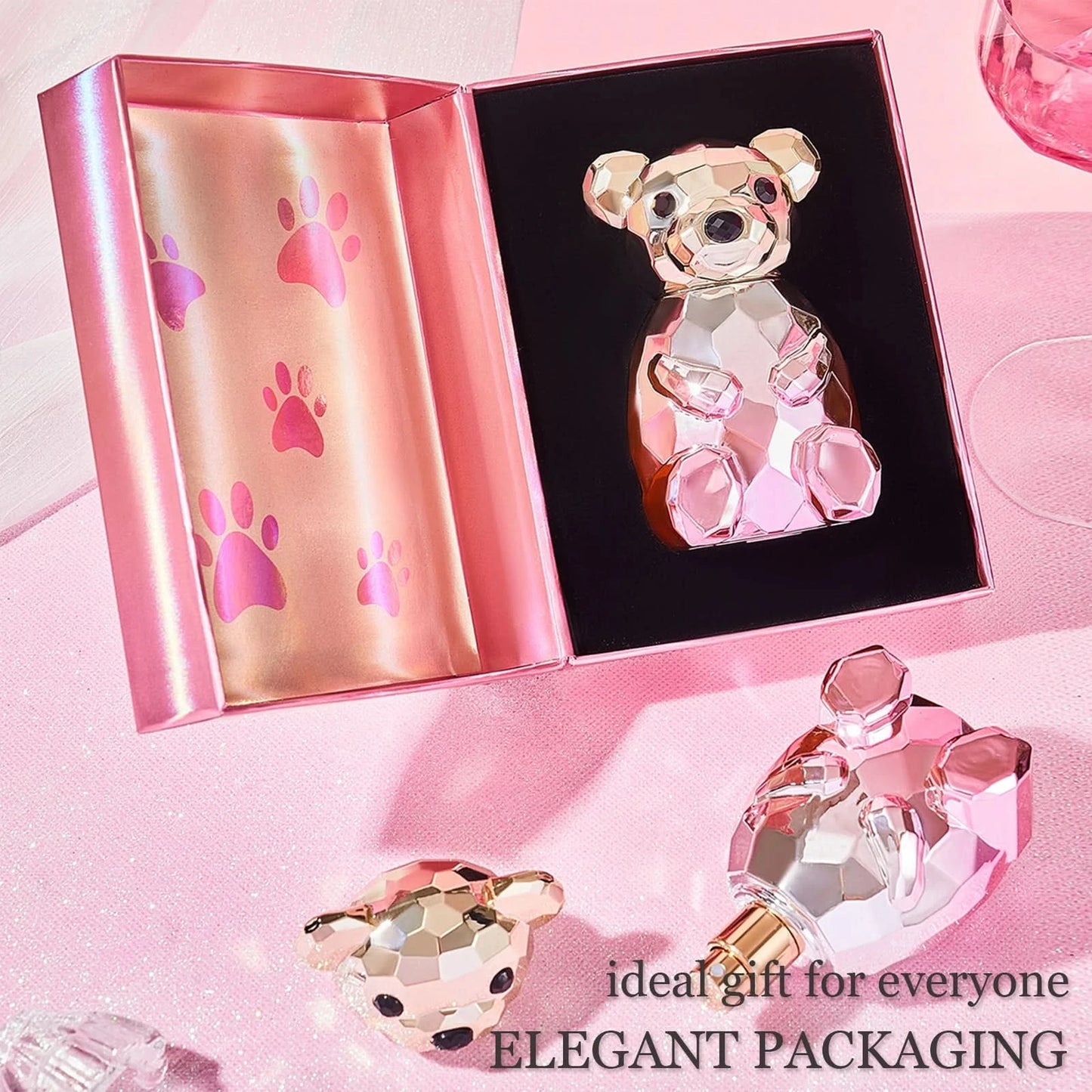 Bear Eau De Parfum Spray fragancia natural con caja de regalo, un perfume personal encantador para mujeres y hombres de 75ML
