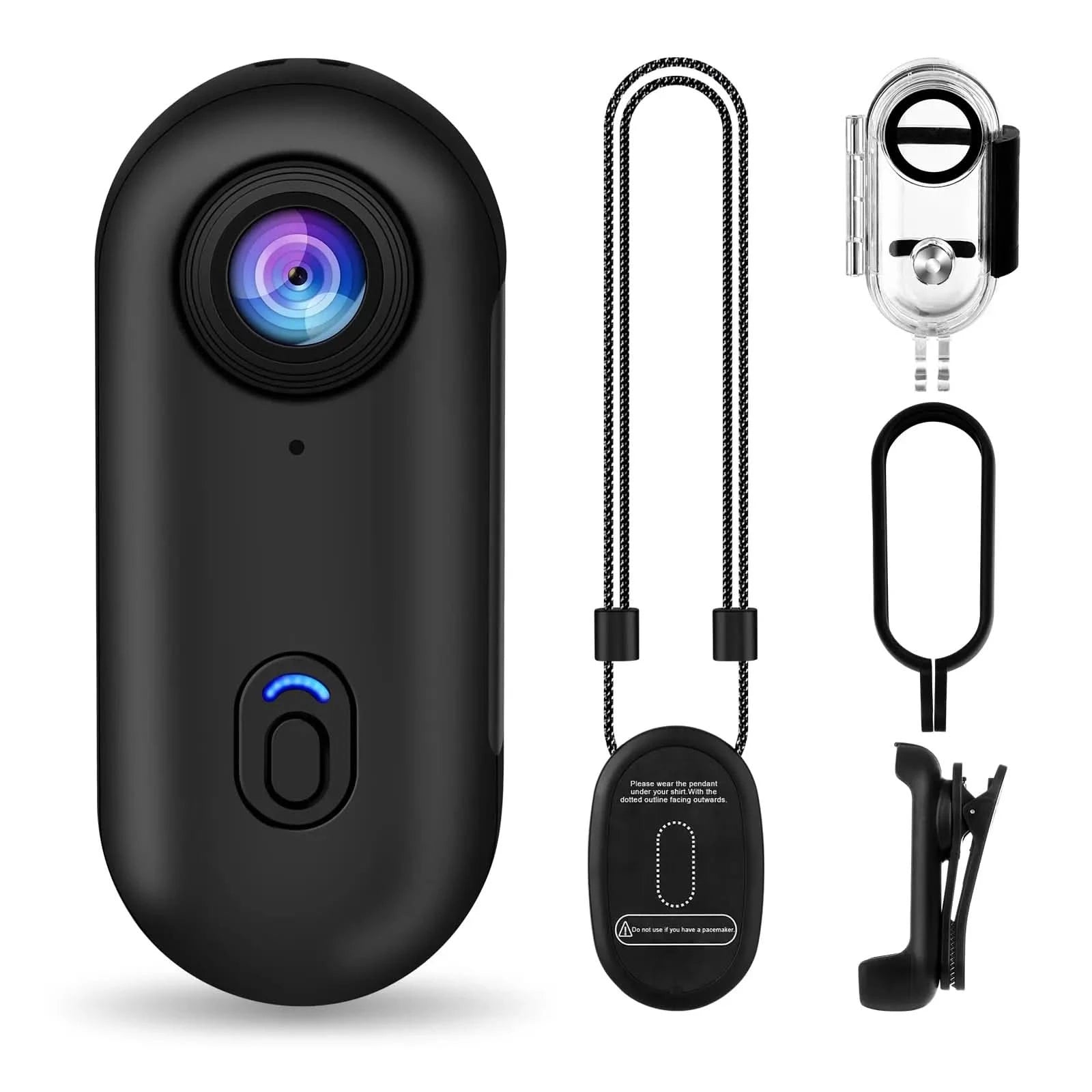Pocket 4K Mini Camera  Magnetic Wearable Cam with Waterproof Shell WiFi Bike Camera Friendly for Casual Cycling Vlog Home Use - M & M Global