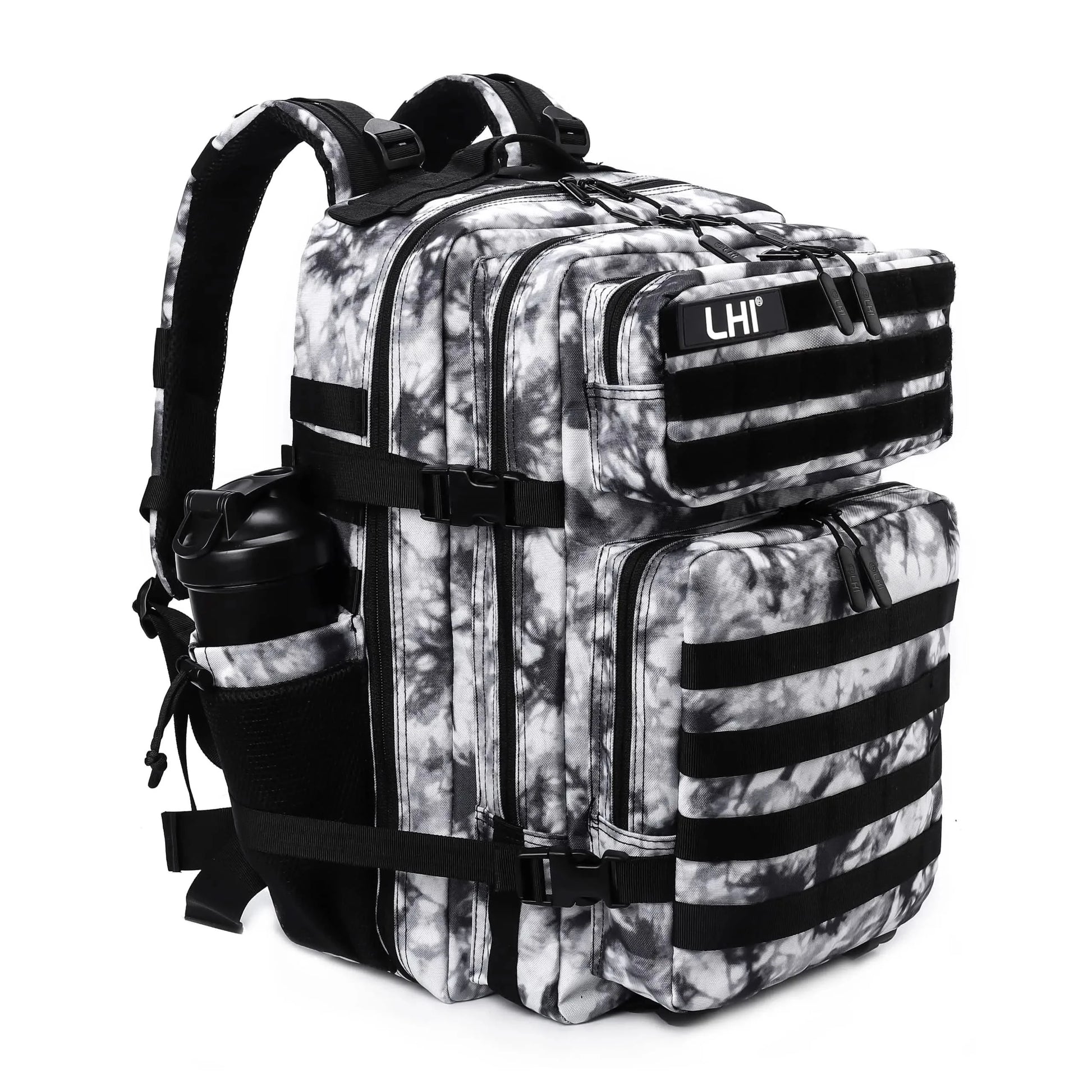 LHI 45L Tactical Backpack for Men and Women Large Athlete Gym Bag Outdoor Sports Hiking Survival Rucksack with Bottle Holder - M & M Global