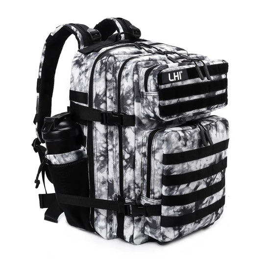 LHI 45L Tactical Backpack for Men and Women Large Athlete Gym Bag Outdoor Sports Hiking Survival Rucksack with Bottle Holder - M & M Global