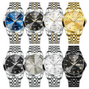 OLEVS Men's Watches Causal Fashion Original Quartz Watch for Man Waterproof Stainless Steel Luminous Date Week Trend Dress Reloj - M & M Global