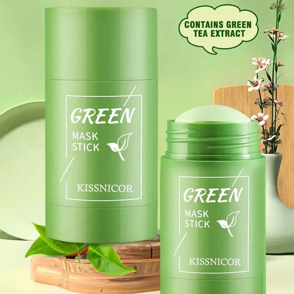 Face Clean Mask Green Tea Cleansing Stick Mask Shrink pores Deep Blackhead Remover facial Cleansing Moisturizing Mask 40g - M & M Global