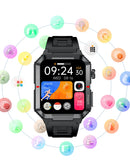 Rugged Military Smart Watch Men For Android Ios IP67 Waterproof Sport Fitness Ai Voice Bluetooth Call Smartwatch 2024 New