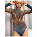 2025 Fashion Sexy Swimsuit 3d Digital Printing Women's Swimsuit Bikini Suit Long Sleeve Sun Protection Surfing Swimsuit Bathing - M & M Global