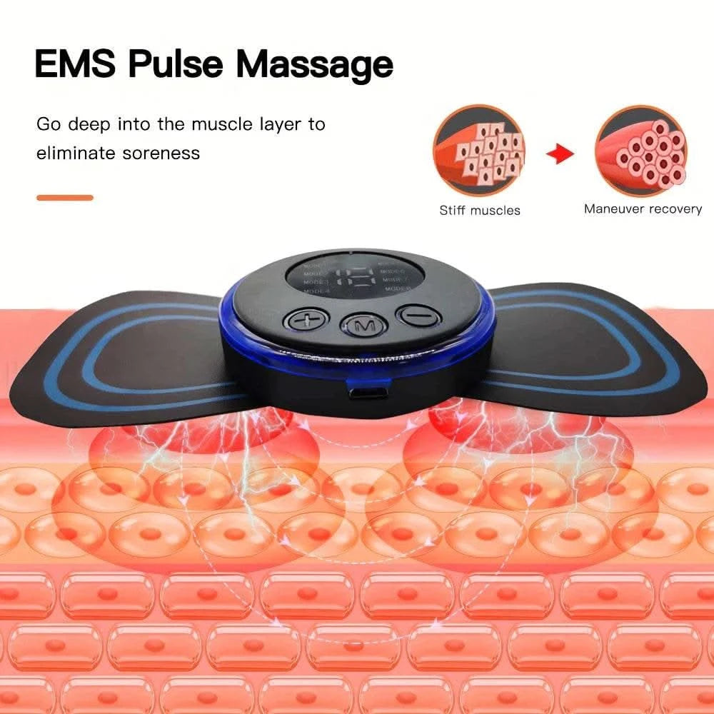 8 Modes Rechargeable Neck Massager with Remote Control EMS Low Frequency Pulse Massager For Muscle Relaxation Relief The Pain - M & M Global