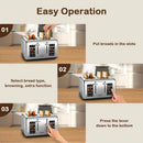 4 Slice Toaster with Touch Screen Control, 4 Wide Slots, Stainless Steel Smart Bread Toaster for Bagels, Muffins, Waffles, Dual - M & M Global