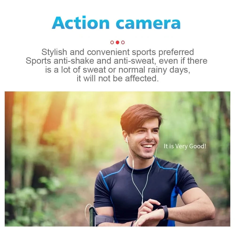 HD Mini Camera Watch 8-256GB Video Voice Recorder Bracelet USB Flash Driver Dictaphone Noise Reduce Sound Recording Wristband - M & M Global