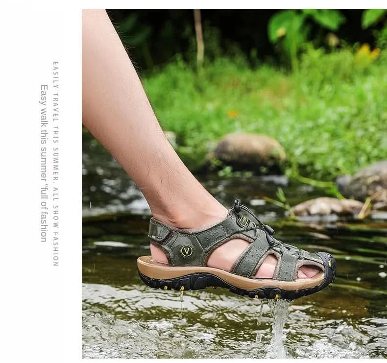 Outdoor Wading Summer Sandals For Men Anti Slip Cool Casual Shoes With Arch Support Plus Size 38-48 Beach Sandalias - M & M Global