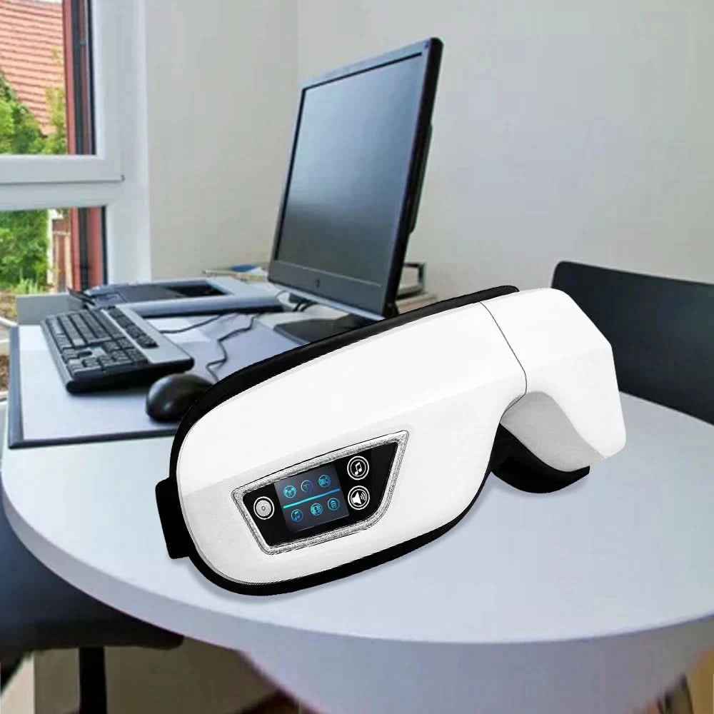 Smart Eye Massager Rechargeable Eye Mask For Dark Circles, Puffiness Dry Eyes Fatigue Relief Perfect For Sleep & Travel - M & M Global