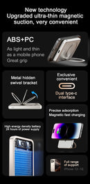 Slim Mini Wireless Magnetic Power Bank Fast Charger Stand Portable External Battery For iPhone Samsung  for MagSage Powerbank