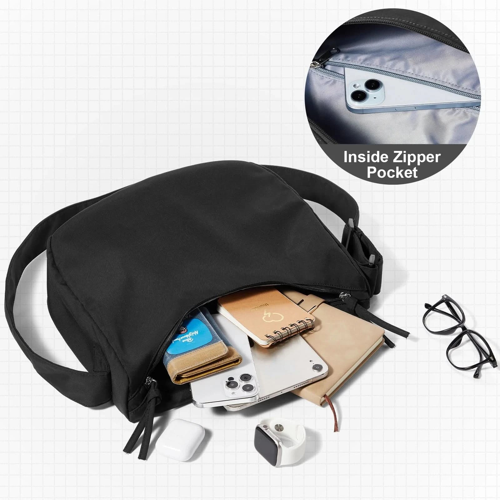 Style Shoulder Bag Nylon Waterproof Messenger Bag School Bag Simple Men's & Women’s Bag   Designer Sling Crossbody Bag, City Bag - M & M Global