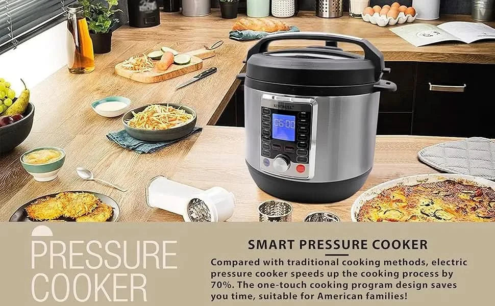 12-in-1 Electric Pressure Cooker, Slow Cooker, Rice Cooker, Steamer, Sauté, Yogurt Maker & Warmer, One-Touch Programs,Support DI - M & M Global