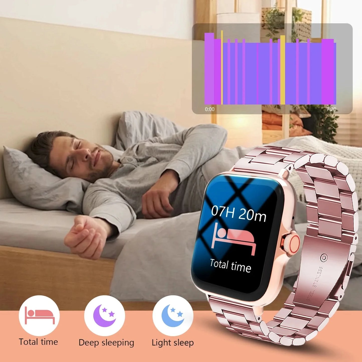 2025 new smart watch, Bluetooth call, message reminder, music playback, shutter control, weather forecast, unisex
