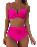 Vintage High Waist Bikinis 2025 Women Push Up Swimwear Printed Swimsuit Female Beachwear Summer Bathers Bathing Suit Swimming - M & M Global