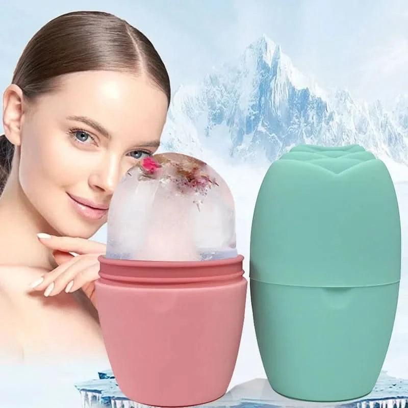 Skin Care Face Lifting Contouring Tool Silicone Ice Cube Trays Ice Globe Ice Balls Face Massager Facial Roller Reduce Acne - M & M Global