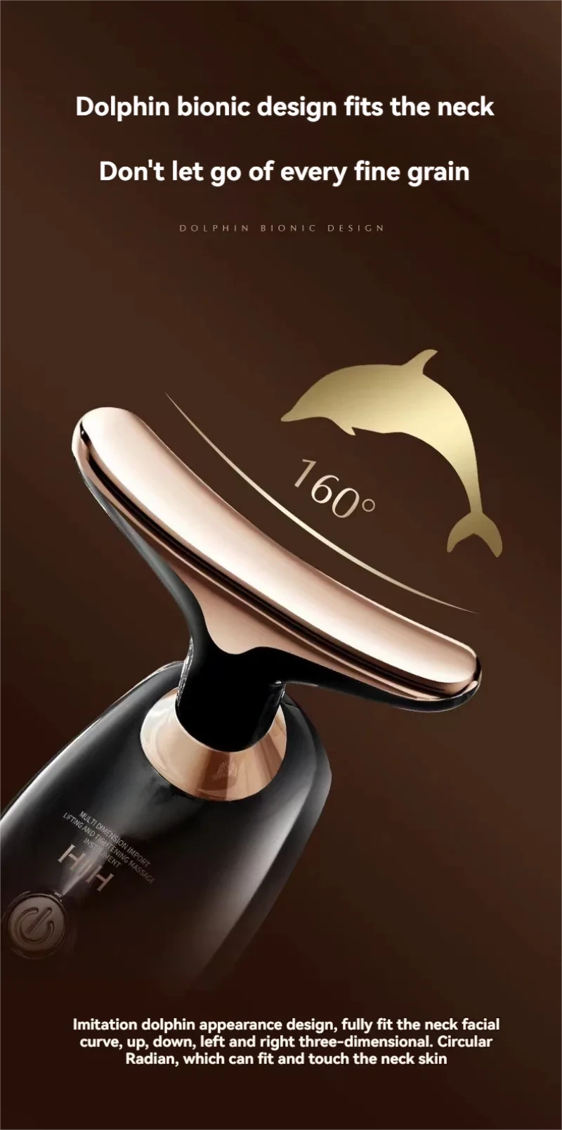 Gold Electric Facial Beauty Instrument Lifting And Firming Facial Eye Massager Household Vibration Ultrasonic Massager - M & M Global