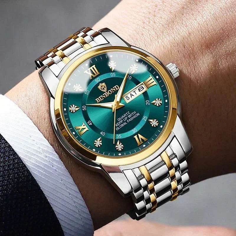 Casual Business Movement Fashion Quartz Wristwatches Gold Diamond Clock Men Luxury Watch Automatic Watches Mens Gifts Relojes - M & M Global
