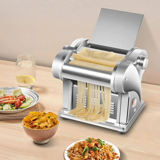 Electric Pasta Maker Machine, 135W Spaghetti Roller Noodle Pressing Machine, 410 Stainless Steel Electric Noodle Maker, for Brea - M & M Global