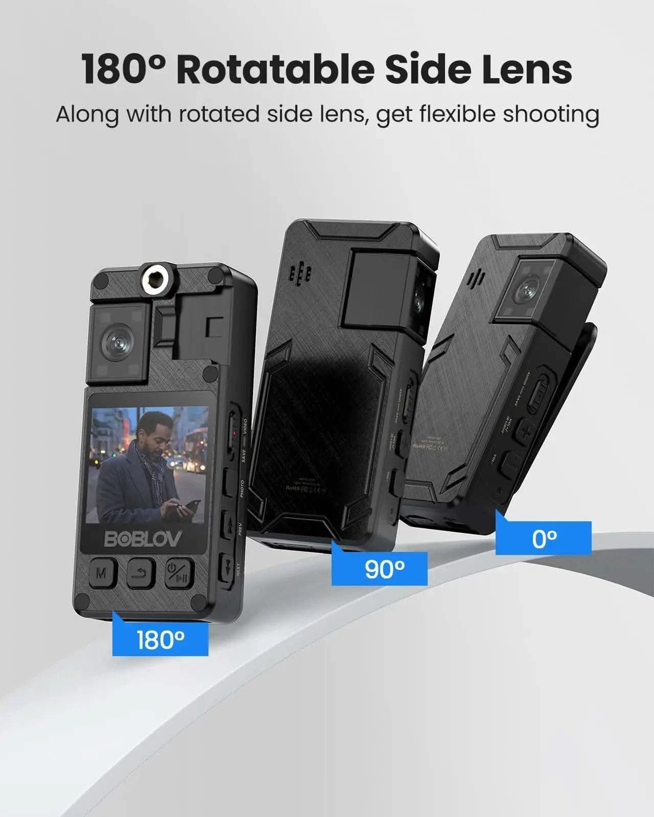 BOBLOV Mini Camera A24 HD 1296P Sports Action DV Digital Cameras Security Protection Small Camcorder Pocket Police Body Camara - M & M Global