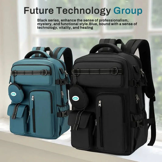 Fashionable large capacity multi pocket multifunctional outdoor travel backpack, handbag hiking bag suit - M & M Global