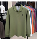 100% pure cotton fashionable men's brand Paul exquisite embroidered long sleeved spring autumn new comfortable casual POLO shirt