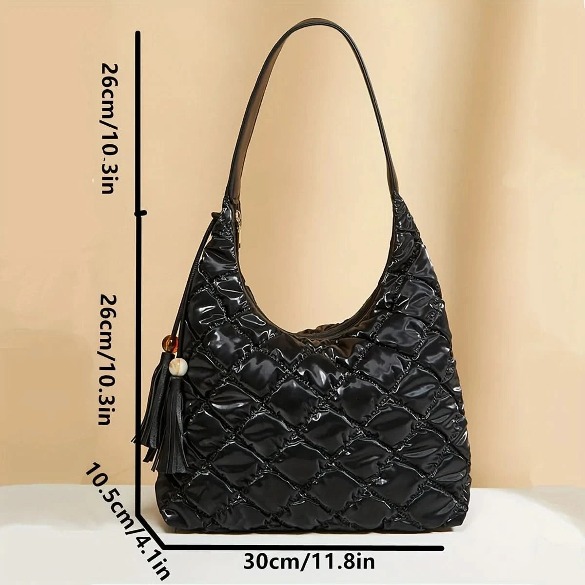 Vintage large capacity plaid shoulder women's bag 2024 autumn/winter new leisure handbag commuter Tote bag - M & M Global