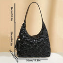 Vintage large capacity plaid shoulder women's bag 2024 autumn/winter new leisure handbag commuter Tote bag - M & M Global