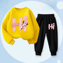 Girls' Cartoon Sweatshirt & Pants Set