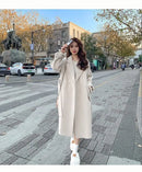 Plus Size Trendy Korean Style Woolen Coat Women's Loose Midi Student Style Jacket Autumn Winter New Arrival Small Size Outerwear
