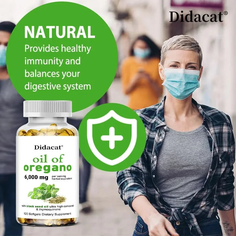 Oregano oil softgels for intestinal health, antioxidant, digestive health, immune support - M & M Global