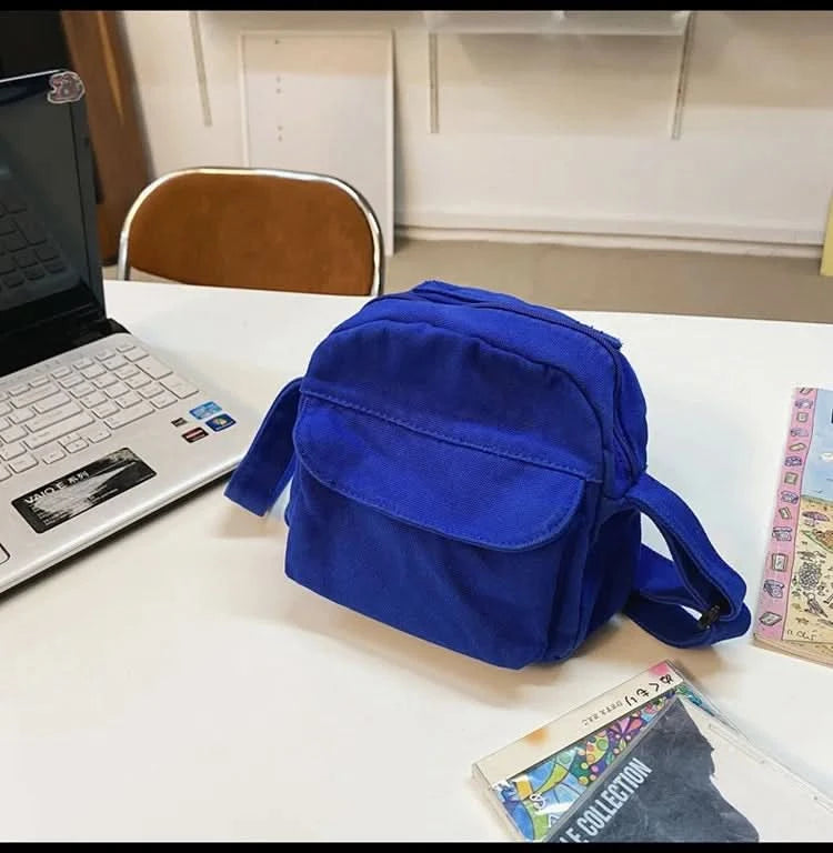 Fashion Small Canvas Crossbody Bags for Women 2025 Mini Shoulder Phone Purse Girl Student Cotton Cloth Mini Female Handbags Flap - M & M Global