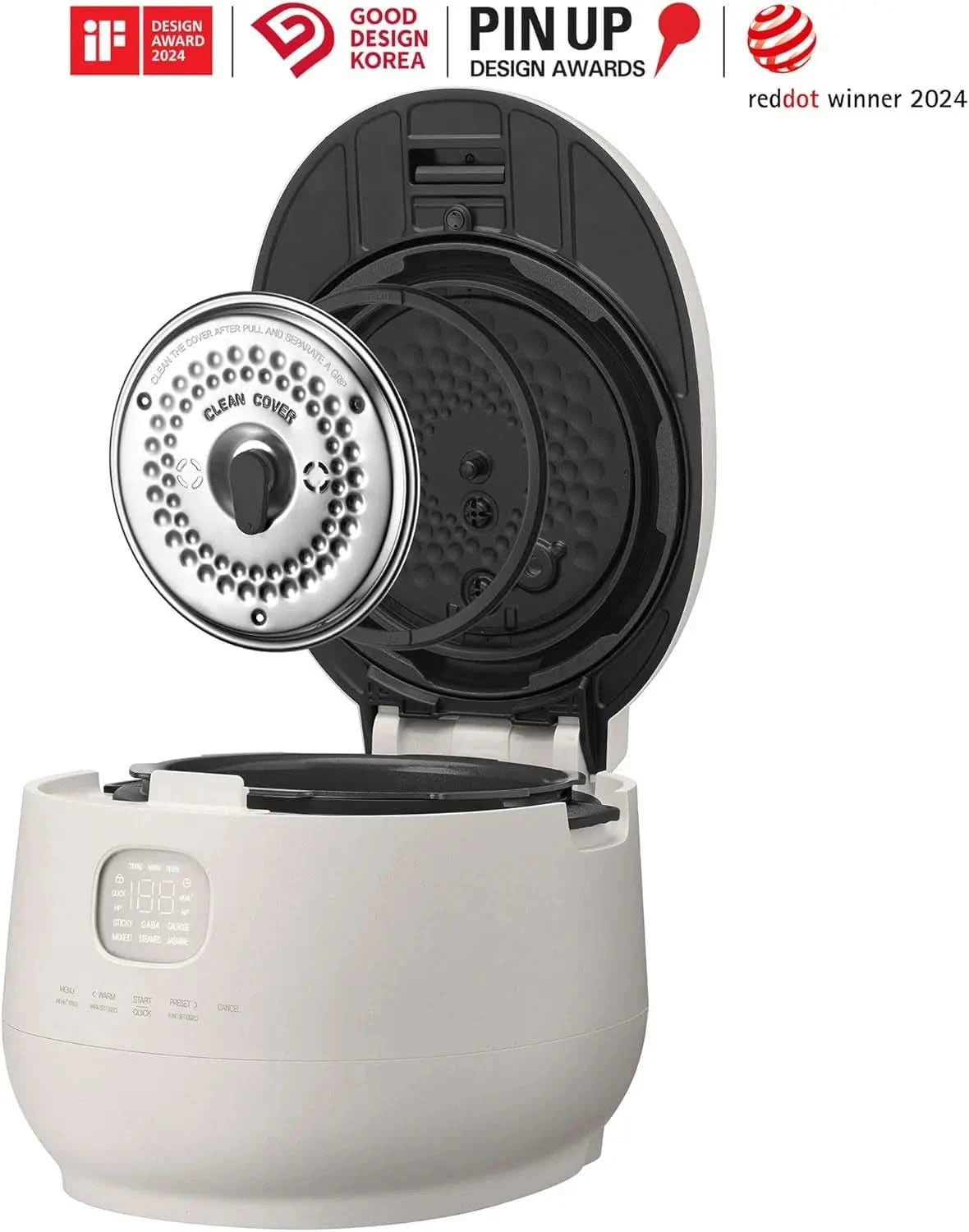 [] CRH-TWK1040WUS | Induction Heating Dual Pressure Rice Cooker 10 Cup (Uncooked) | Non-stick Coating | Stainless Cover | High/N - M & M Global