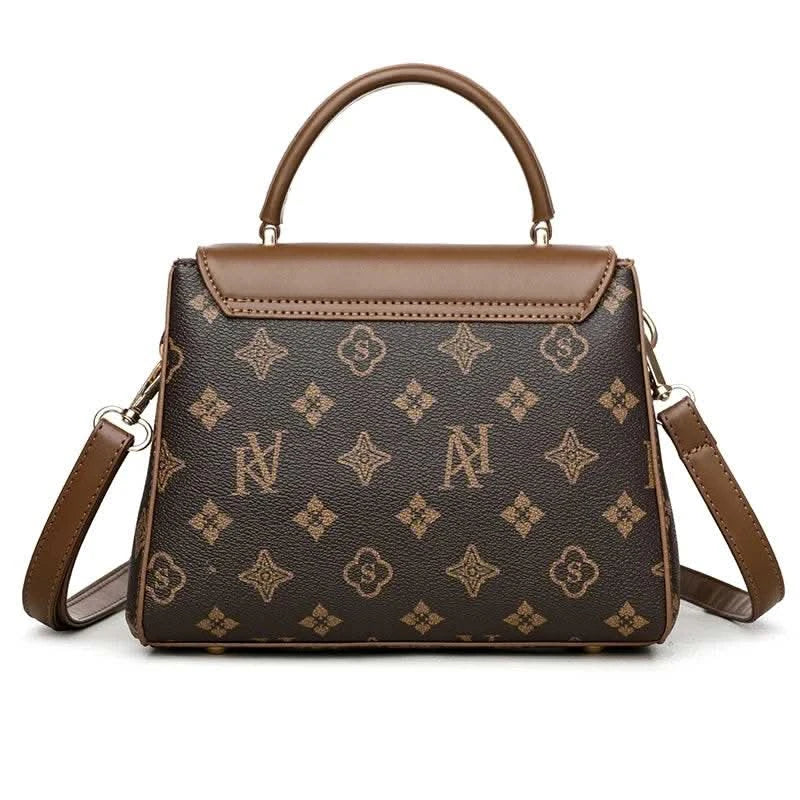 Bags for Women, Printed Fashionable Hand-Held Locks, Commuting Small Square Bag, Fashionable and Versatile Shoulder Crossbody Ba - M & M Global