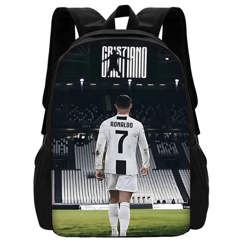 pcs set Football CR7 Star Child School Backpack with Lunch Bags Pencil Bags School Bags for R-Ronaldos Boys Girls Best Gift - M & M Global