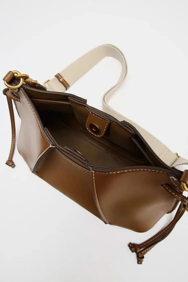 PLEATED MINI BAG, Women's Solid Color Simple Shoulder Bag, Fashionable Small Crossbody Purses, Luxury Design Handbag - M & M Global