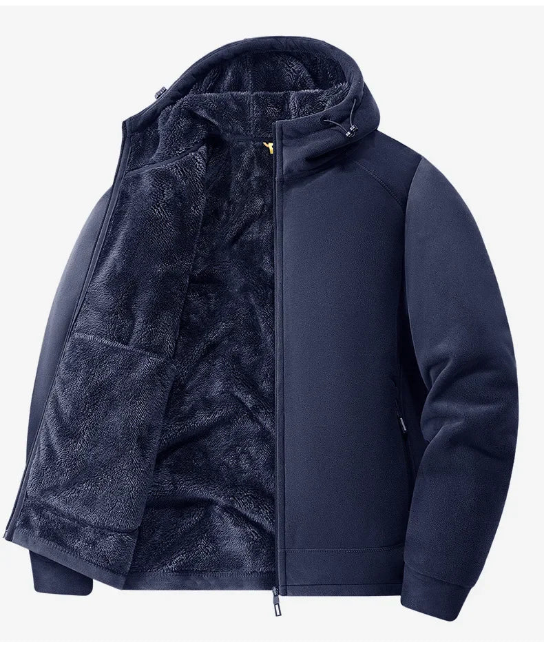 Men's Warm Jacket, Sports Hooded Sweatshirt, Oligon Fabric Coat, High-quality Design, Warm Coat with Fashionable Hood 2025 New